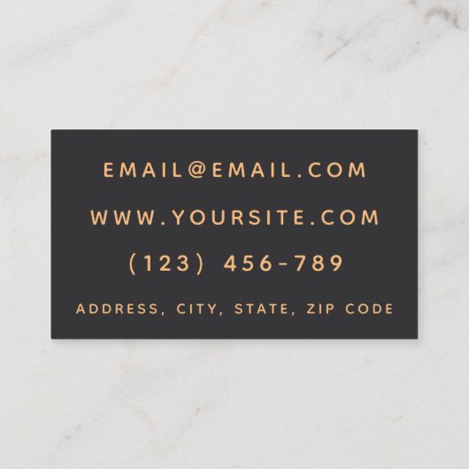 Cosmetoloog Esthetician Modern Chic Vrouwelijk Visitekaartje (Achterkant)