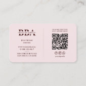 Cosmetoloog Estheticus Roze Esthetisch Modern Visitekaartje (Achterkant)