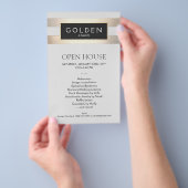 Cosmetoloog Gold Stripes Hair Salon and Spa Menu (Hand)