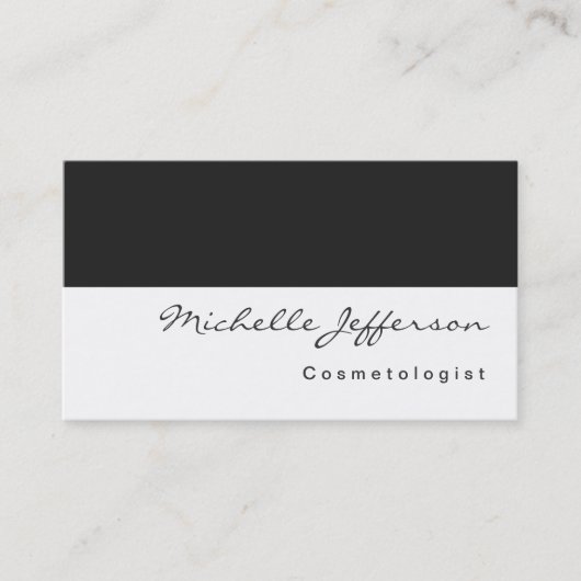 Cosmetoloog grijs wit Visitekaartje (Voorkant)