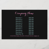 Cosmetoloog Haar make-up artiest SPA Salon Flyer (Achterkant)