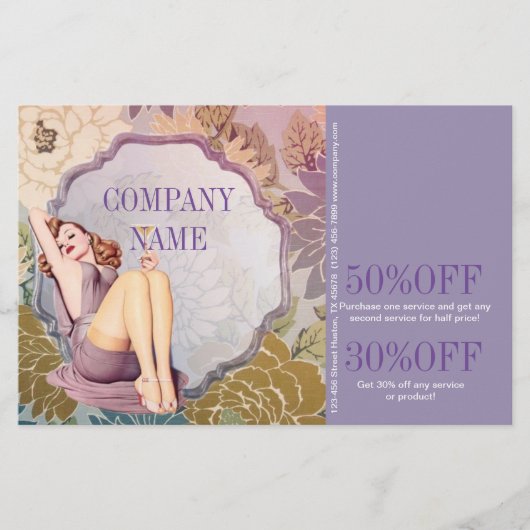 Cosmetoloog Haar visagist SPA Salon Flyer (Voorkant)