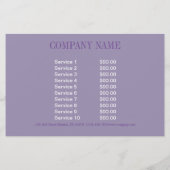 Cosmetoloog Haarvisagist SPA Salon Flyer (Achterkant)