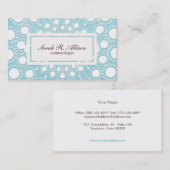 Cosmetoloog in reliëfdruk Light Blue Linen look Visitekaartje (Voorkant / Achterkant)