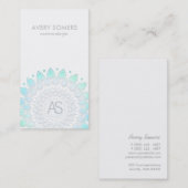 Cosmetoloog  Leaf Motief Wit Modern Visitekaartje (Voorkant / Achterkant)