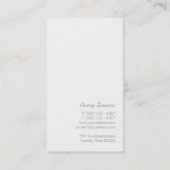 Cosmetoloog  Leaf Motief Wit Modern Visitekaartje (Achterkant)