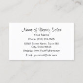 Cosmetoloog Leopard Print Retro Mod Vrouw Salon Visitekaartje (Achterkant)