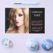 Cosmetoloog make-up kunstenaar stylist hair salon flyer (Enkel)