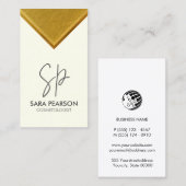 Cosmetoloog Make-up Schoonheid Monogram Visitekaartje (Voorkant / Achterkant)