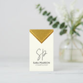 Cosmetoloog Make-up Schoonheid Monogram Visitekaartje (Staand voorkant)