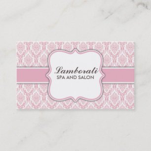 Cosmetoloog Makeup Artist Elegant Damask Floral Visitekaartje