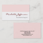 Cosmetoloog Misty Roos White Visitekaartje (Voorkant / Achterkant)