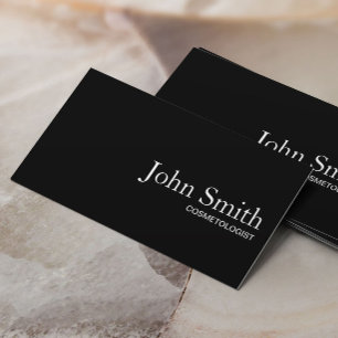 Cosmetoloog Plain Black QR Code Makeup Artist Visitekaartje