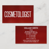 Cosmetoloog rood Visitekaartje (Voorkant / Achterkant)