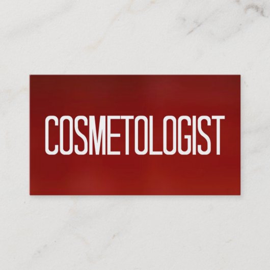 Cosmetoloog rood Visitekaartje (Voorkant)