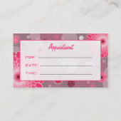 Cosmetoloog Salon Appointment Floral Card Afsprakenkaartje (Achterkant)