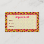 Cosmetoloog Salon Appointment Squares Afsprakenkaartje (Achterkant)