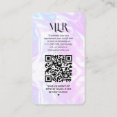 Cosmetoloog schoonheidsspecialiste esthetisch Paar Visitekaartje (Achterkant)