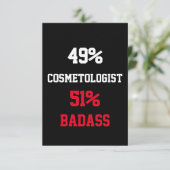 Cosmetoloog stoere kaart (Staand voorkant)