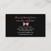 Cosmetoloog Trendy Giraffe Print Rosy Pink Bow Visitekaartje (Achterkant)