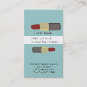 Cosmetoloog Two lipsticks Cosmetic Makeup Artist Visitekaartje