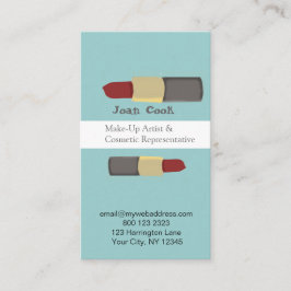 Cosmetoloog Two lipsticks Cosmetic Makeup Artist Visitekaartje
