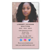 Cosmetoloog Verticaal Magnetisch Visitekaartje (Voorkant Verticaal)