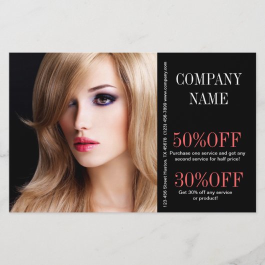 Cosmetoloog visagist stylist kapsalon flyer (Voorkant)