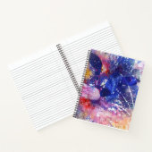 Cosmic Abstract Cat Dreamscape Notitieboek (Binnen)