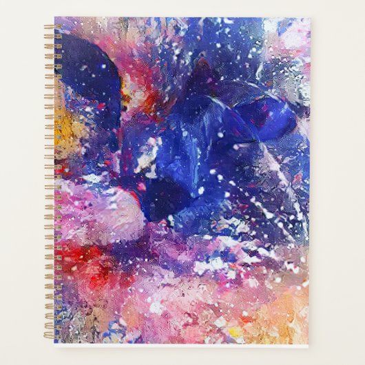 Cosmic Abstract Cat Dreamscape  Planner (Voorkant)