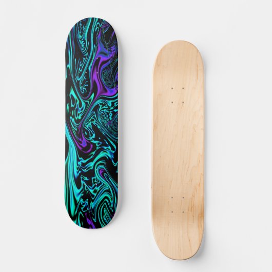 Cosmic Abstract Digital Fractal Skateboard (Voorkant)