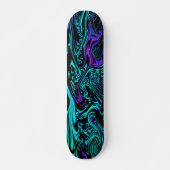 Cosmic Abstract Digital Fractal Skateboard (Voorkant)
