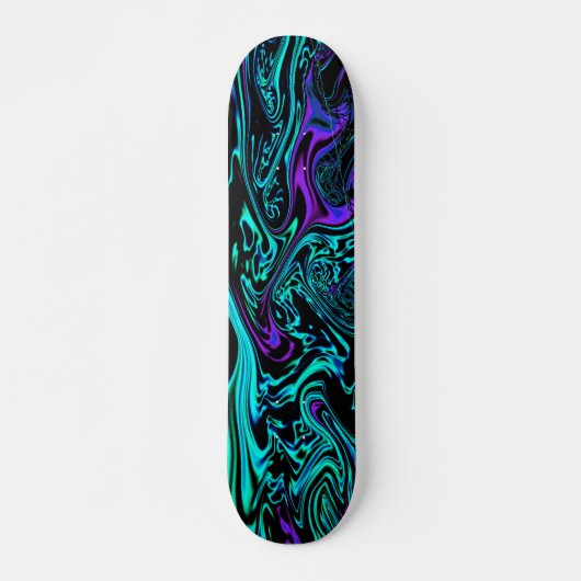 Cosmic Abstract Digital Fractal Skateboard (Voorkant)