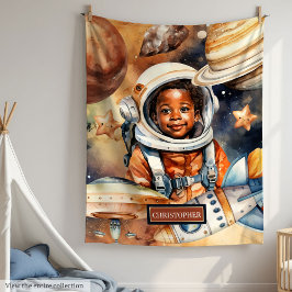 Cosmic Adventure Blanket Gift voor jonge astronaut Fleece Deken