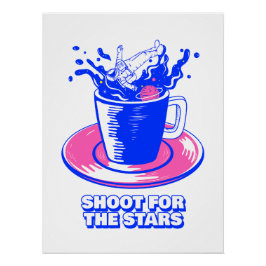 Cosmic Adventure Space Art | Astronaut Brew Perfect Poster