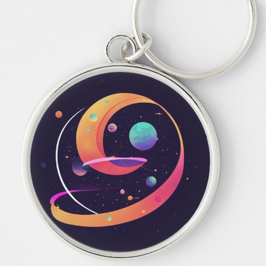 Cosmic Adventure Space Throw-Sleutelhanger Sleutelhanger (Voorkant)