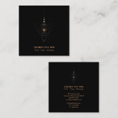 *~* Cosmic Alchemy Shaman Sacred Third Eye Vierkante Visitekaartje (Voorkant / Achterkant)