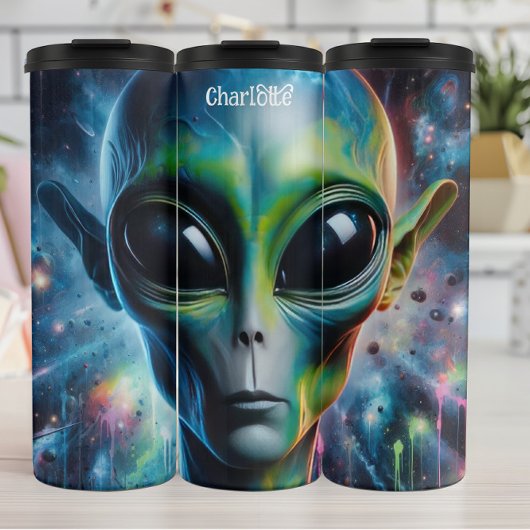 Cosmic Alien: etherische gloed, universum Thermosbeker