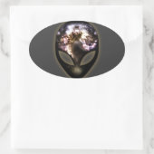 Cosmic Alien Ovale Sticker (Tas)