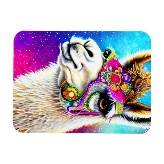 Cosmic Alpaca Magneet (Horizontaal)
