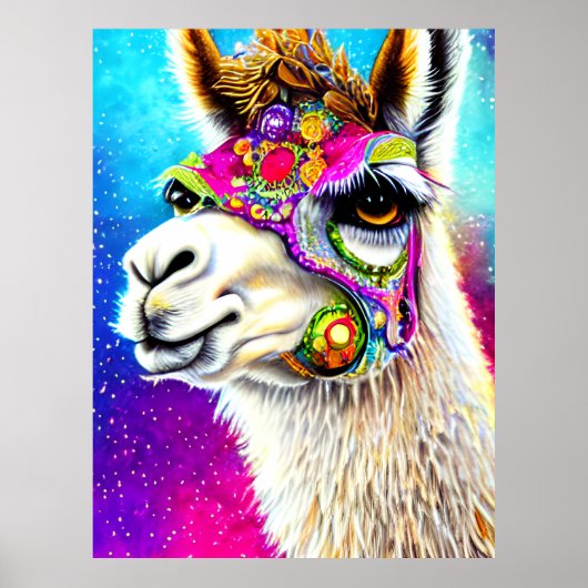 Cosmic Alpaca Poster (Voorkant)