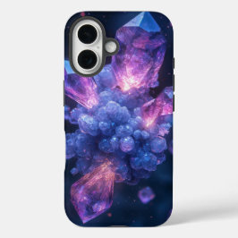 Cosmic Amethyst Crystal Telefoonhoes iPhone 16 Hoesje