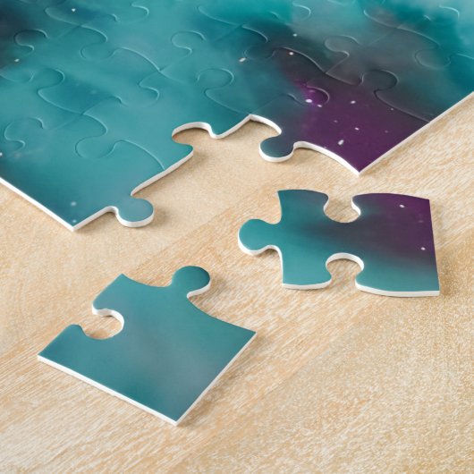 Cosmic Aqua Paars Perfect Moon Six Space Align Legpuzzel (Zijkant)