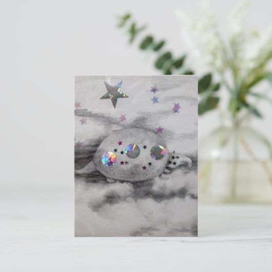 Cosmic Armadillo CricketDiane Art en design Briefkaart (Staand voorkant)