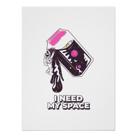 Cosmic Art | Astronaut Poster Wall Decor (Voorkant)