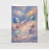 Cosmic Art Card – Planets & Galaxies Kaart (Achterkant)