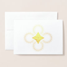 Cosmic Art Deco Star Blank Gold Foil Kaart
