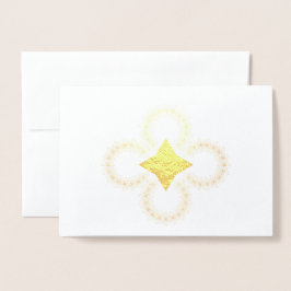 Cosmic Art Deco Star Blank Gold Foil Kaart