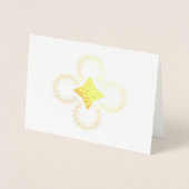 Cosmic Art Deco Star Blank Gold Foil Kaart (Voorkant)