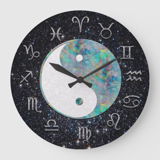 Cosmic Astrology Clock met Yin Yang Grote Klok (Voorkant)